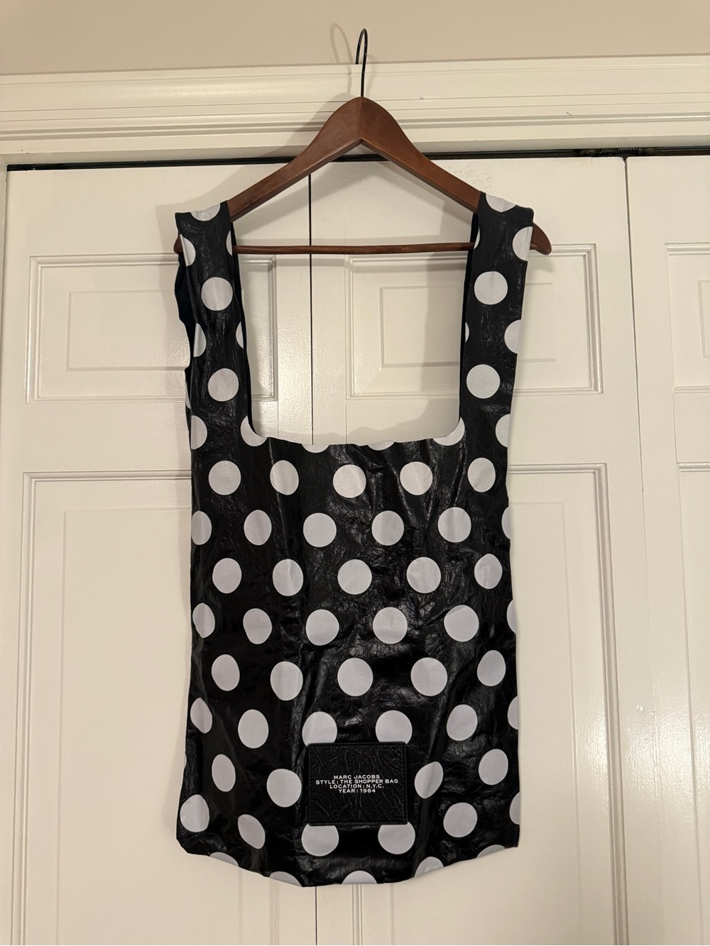 Marc Jacobs Black & White Polka Dot Shopper Tote - Picture 3 of 3